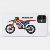 Motorfiets met rode vuilniswagen Case-Mate iPhone case (Achterkant (horizontaal))