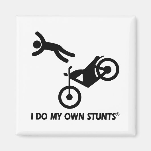 Motorfiets Mijn eigen stunts Magneet (Voorkant)