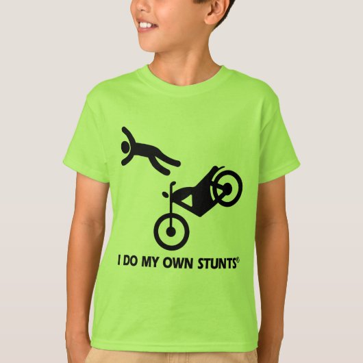 Motorfiets Mijn eigen stunts T-shirt (Voorkant)