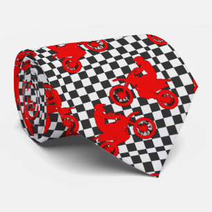 Motorfiets Motocross-racebesturing vlag Necktie Stropdas