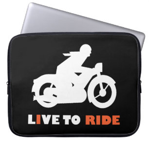 Motorfiets Motor Motorrijder Laptop Hoes
