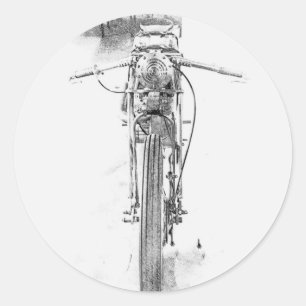 Motorfiets Motor Sketch Sticker