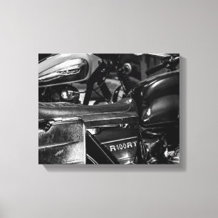Motorfiets motorfiets, fietser, inferiedoek canvas afdruk