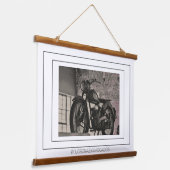 Motorfiets motorfiets, motorfiets hangend wandkleed (Gebogen)
