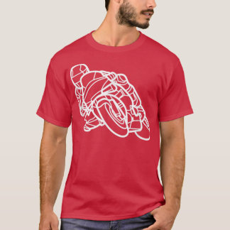 Motorfiets, motorfiets, racesport, racer t-shirt