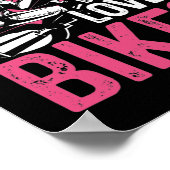 Motorfiets motorfiets Rider, een meisje dat Poster (Hoek)