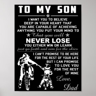 Motorfiets naar mijn vader van mijn zoon poster