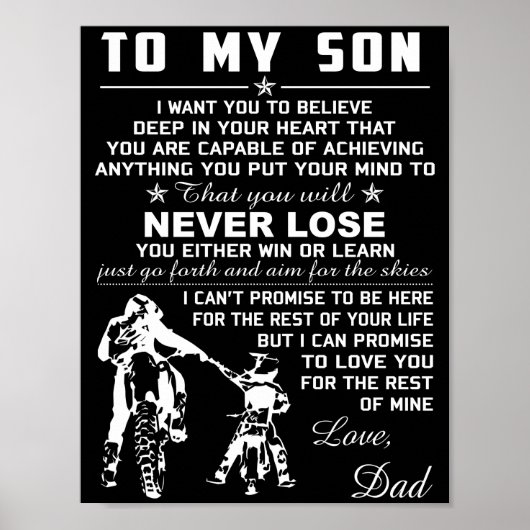 Motorfiets naar mijn vader van mijn zoon poster (Voorkant)