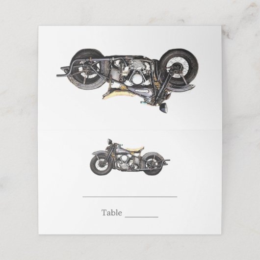  motorfiets Navy Modern Wedding (Buitenkant ongevouwen)