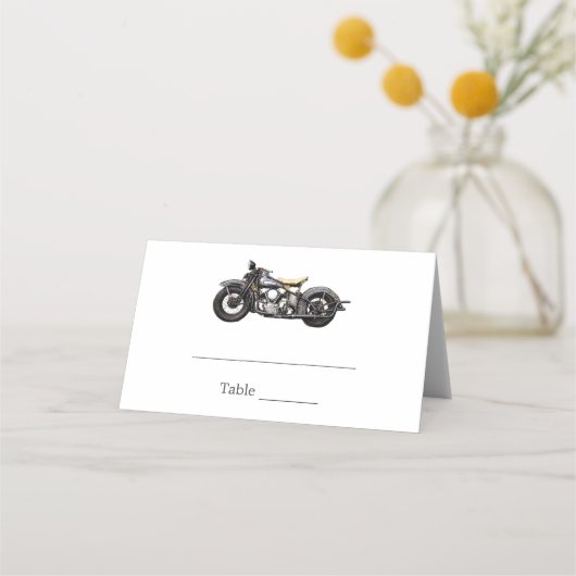  motorfiets Navy Modern Wedding (Voorkant)