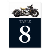  motorfiets Navy Modern Wedding Kaart (Achterkant)