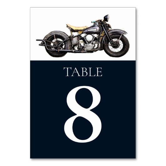  motorfiets Navy Modern Wedding Kaart (Voorkant)