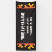 Motorfiets- of fietsgebeurtenis spandoek (Verticaal)