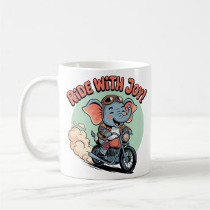 Motorfiets Olifant Tattoo Grappige Biker Koffiemok