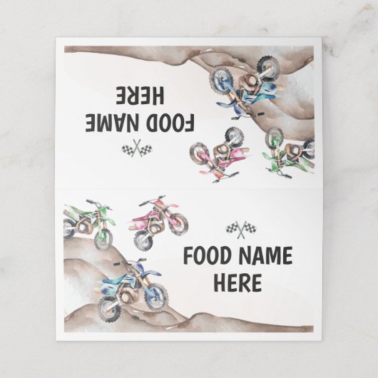 Motorfiets op geboortedag (Buitenkant ongevouwen)