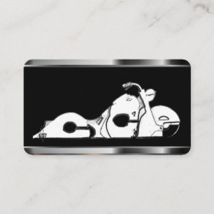 Motorfiets op zwart Sjabloon Visitekaartje