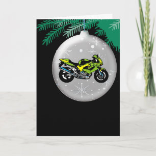 Motorfiets Ornament kerst Kaart