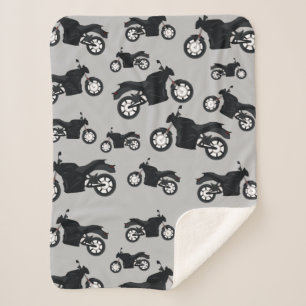 Motorfiets Patroon Sherpa Deken
