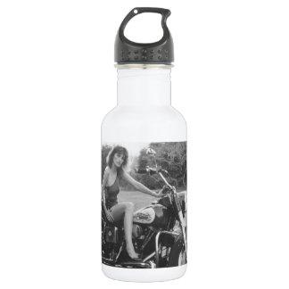 Motorfiets Pinup Meisje Waterfles