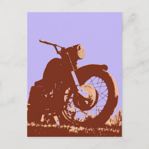  motorfiets pop art stijl briefkaart