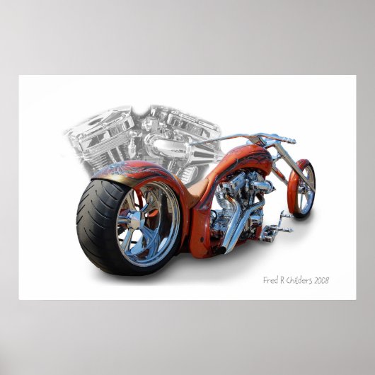 motorfiets poster (Voorkant)