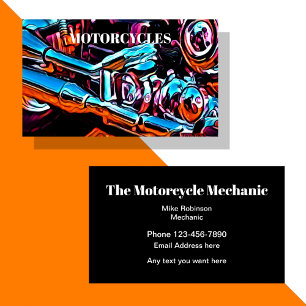Motorfiets Reparatie Mechanic Bold Two Side Visitekaartje