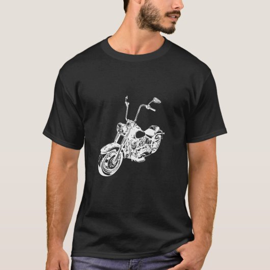 Motorfiets  Retro Oude School T-shirt (Voorkant)