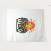 Motorfiets Retro  Zonsondergang Wandkleed (Voorkant (horizontaal))