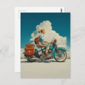  motorfiets roadtrip avontuur briefkaart (Voorkant / Achterkant)