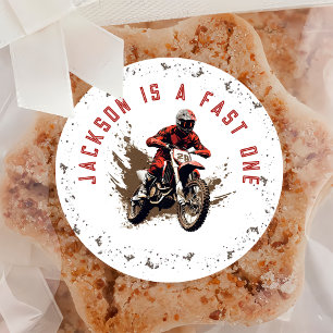 Motorfiets Rode Dirt Bike Verjaardag Sticker