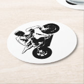 Motorfiets Ronde Kartonnen Onderzetter (Gebogen)