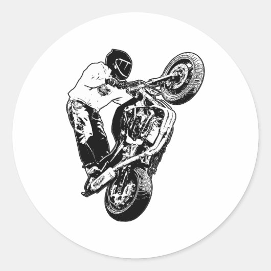 Motorfiets Ronde Sticker (Voorkant)