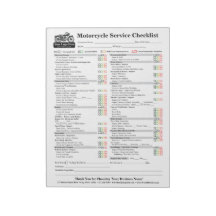 Motorfiets Service Checklist 8.5x11