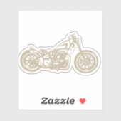  Motorfiets Silhouet Illustratie Sticker (Vel)