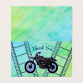  motorfiets Silhouette bijbelversie Kaart (Buitenkant ongevouwen)