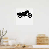  motorfiets Silhouette Poster (Keuken)