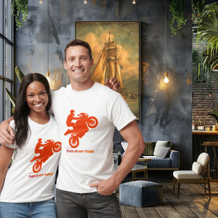 Motorfiets Stunt Silhouet Actie Lifestyle T-shirt
