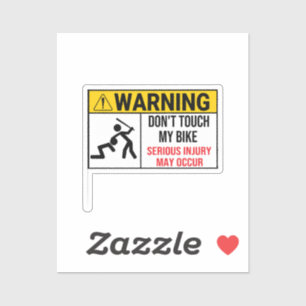 Motorfiets Tik niet op Mijn waarschuwing Tik niet  Sticker
