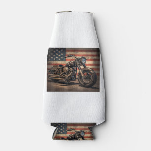 Motorfiets USA Flag Retro Biker Flesjeskoeler