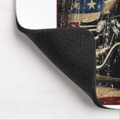 Motorfiets USA Flag Retro Biker Muismat (Hoek)