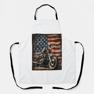 Motorfiets USA Flag Retro Biker Schort