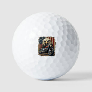 Motorfiets USA Vlag Retro Biker Chopper Golfballen