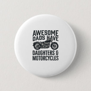 Motorfiets Vader Dochters Citaat Vintage Vector De Ronde Button 5,7 Cm