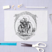 motorfiets — vaders dag-geboorte tissuepapier (Craft)