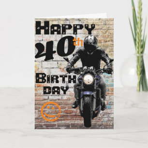 Motorfiets 'Verjaardag 40ste Nog steeds aan de gan Kaart