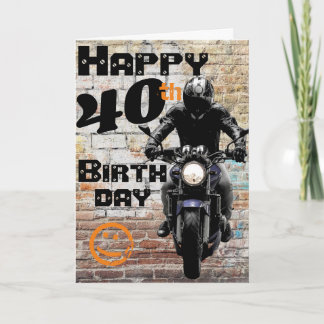 Motorfiets 'Verjaardag 40ste Nog steeds aan de gan Kaart