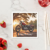 Motorfiets Verjaardag Servet (Insitu)