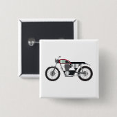 Motorfiets Vierkante Button 5,1 Cm (Voorkant /achterkant)