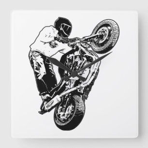 Motorfiets Vierkante Klok