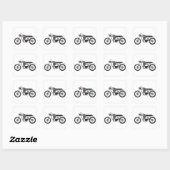Motorfiets Vierkante Sticker (Vel)